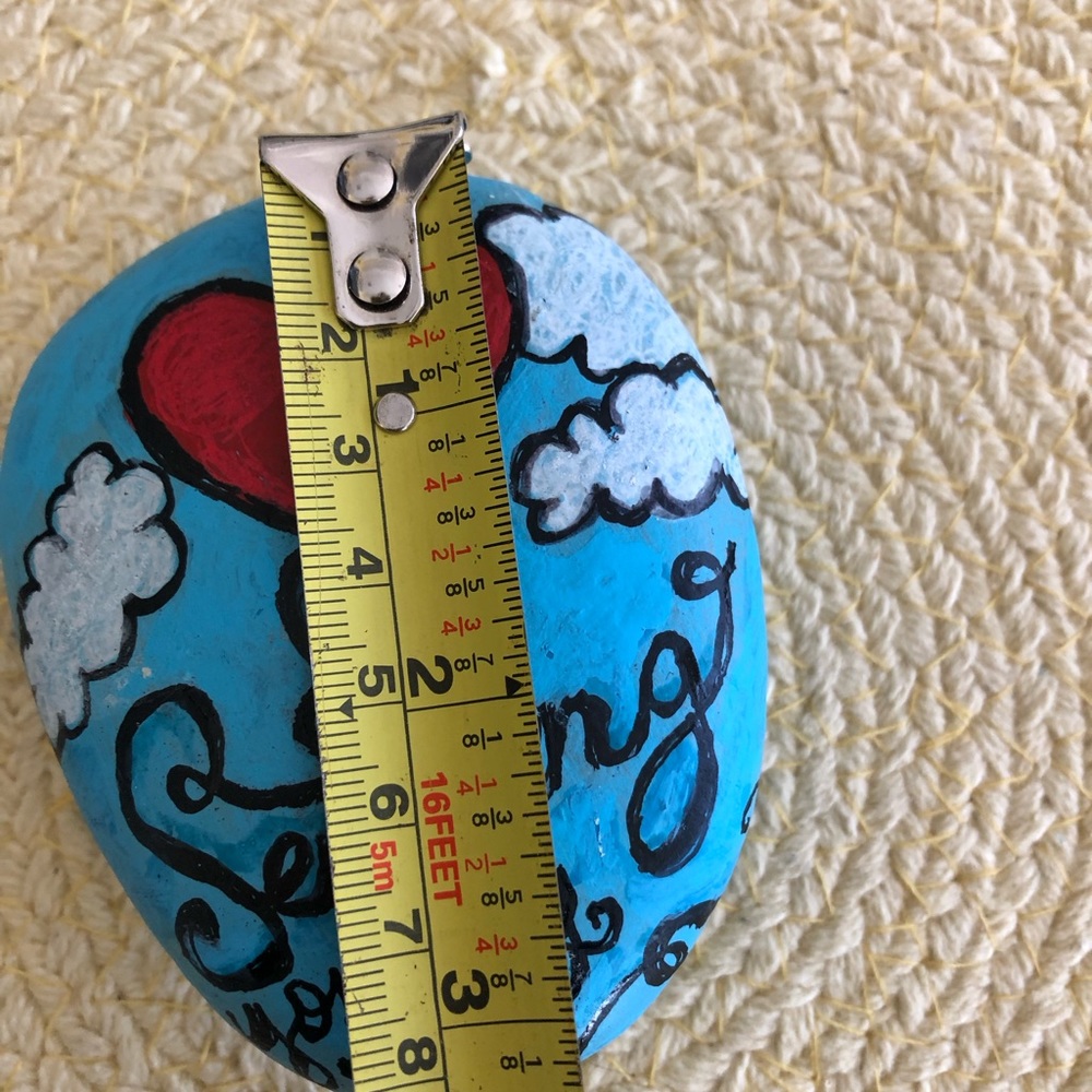 SENDING YOU MY LOVE HAND PAINTED ROCK - Picture 5 of 11